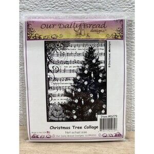 2011 Daly Bread Designs Christmas Tree Collage Unmounted Rubber Stamp